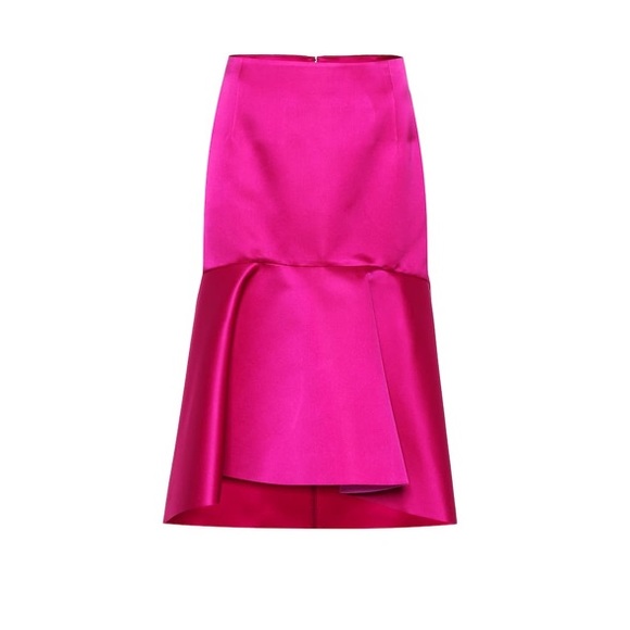 Balenciaga SS19 Pink Silk Godet Peplum Runway Skirt - Picture 4 of 13
